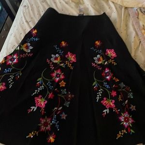 Carole little linen floral skirt